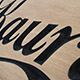 kauri carved close up of text, link to facebook