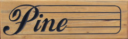 pine wood grain with carved text 
